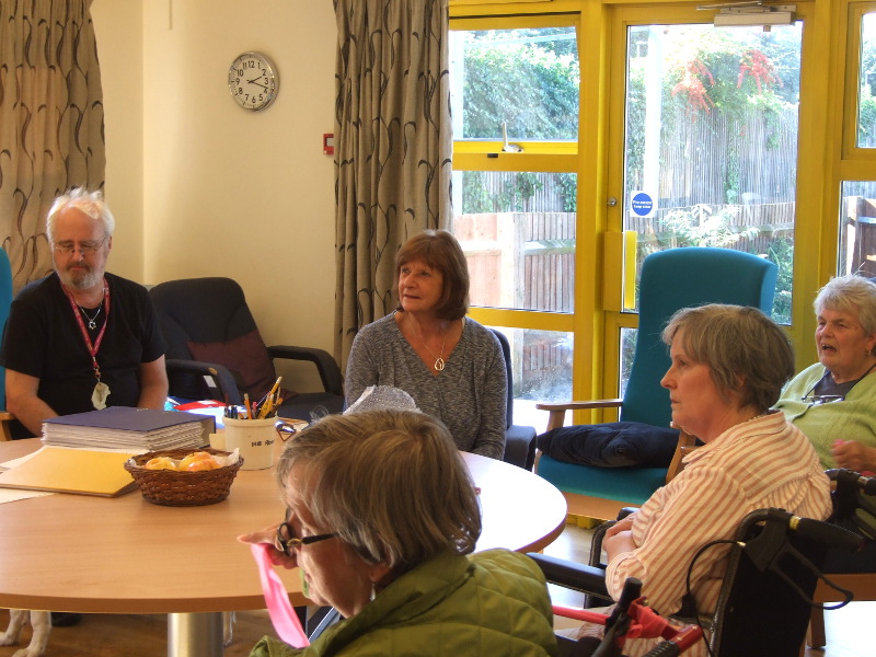 Norma with the members of Headway Gloucestershire