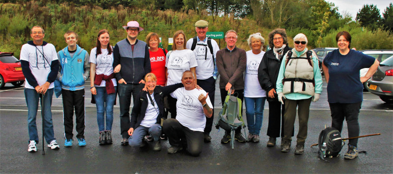 Lesley Saunders with the Headway Northumberland group