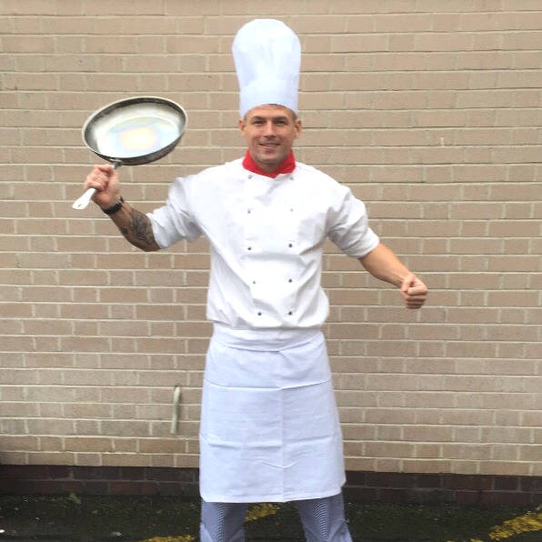 Lewis Lafferty will be attempting to break the Guinness World Record for the fastest runner in a chef costume.