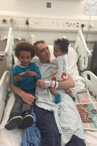 Ross with his two kids